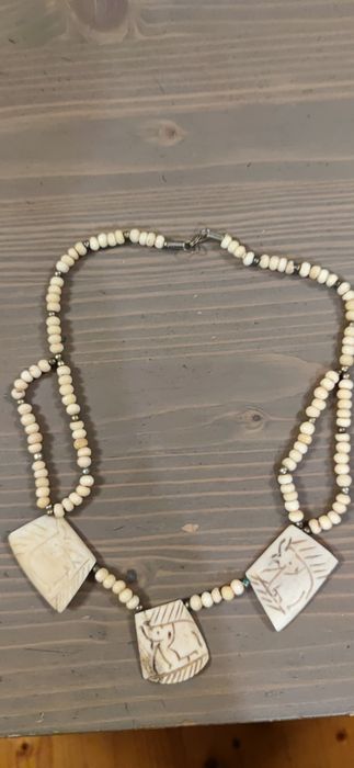 Naszyjnik vintage z kości