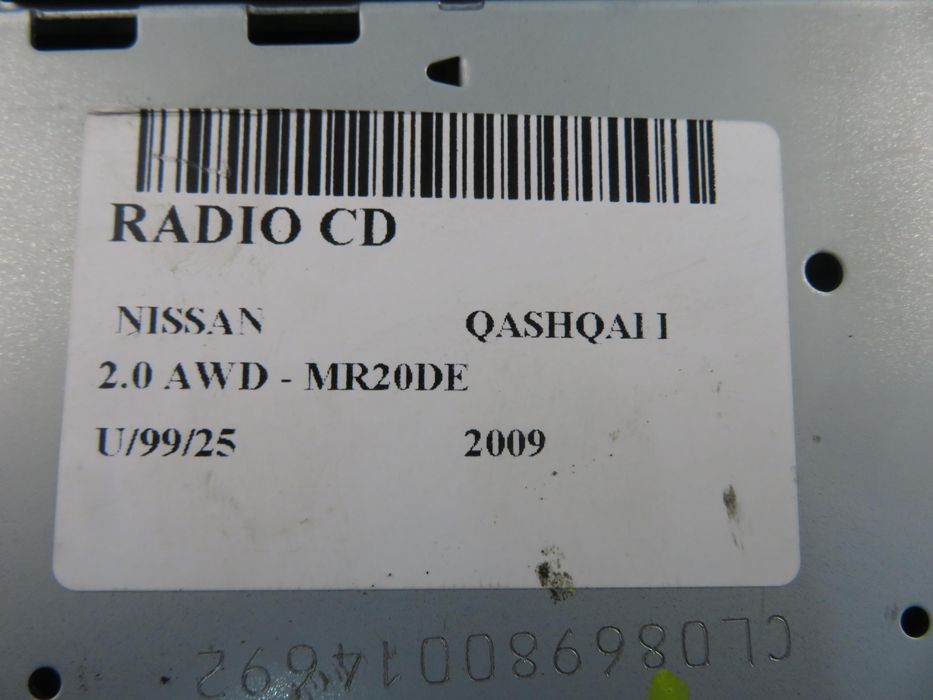 Radio Nissan Qashqai I 28185jg45a