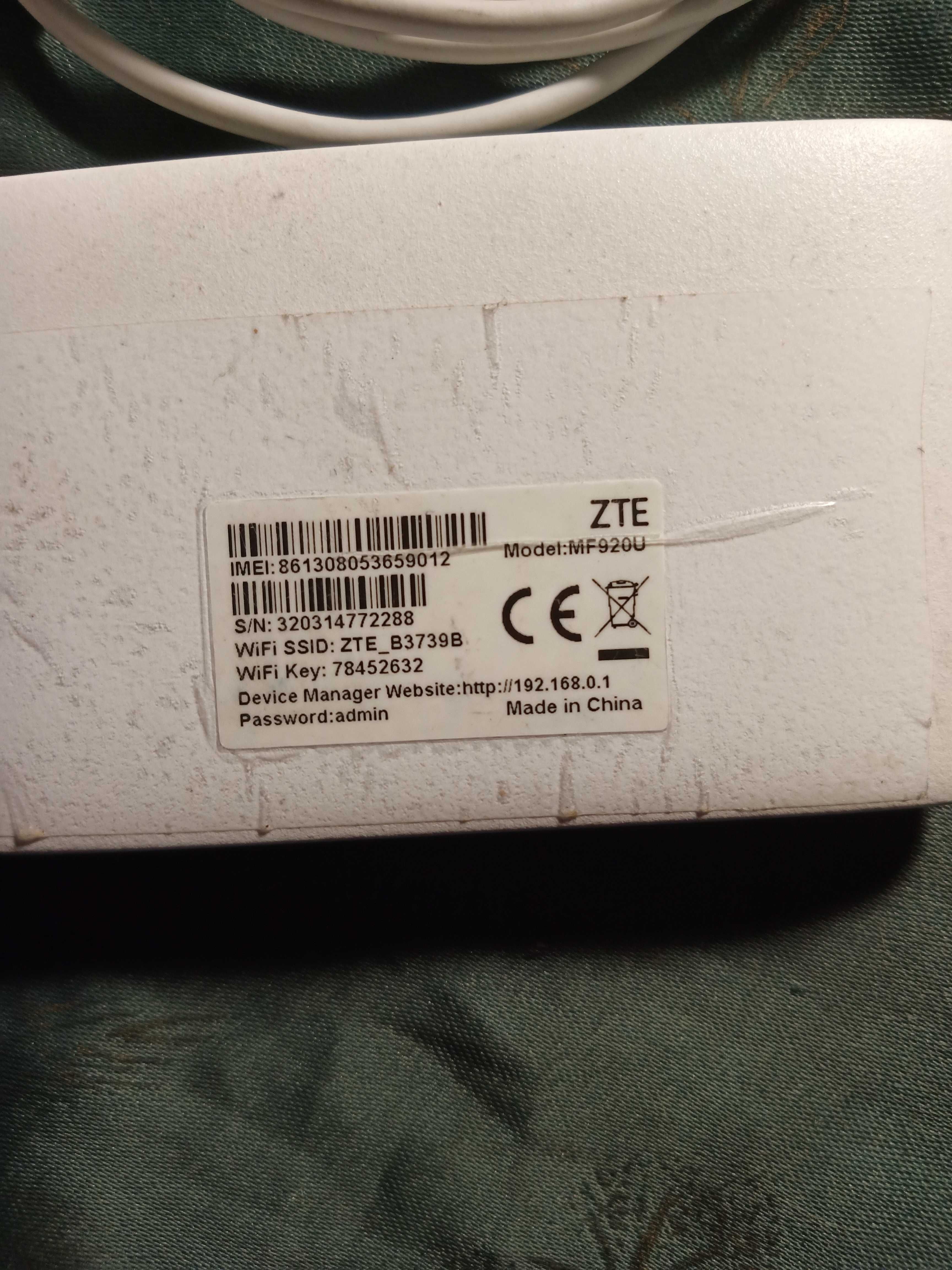 Мобильный WiFi роутер ZTE MF 920 U ( под сим карту )