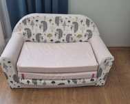 Sofa dla dzieci jasny róż