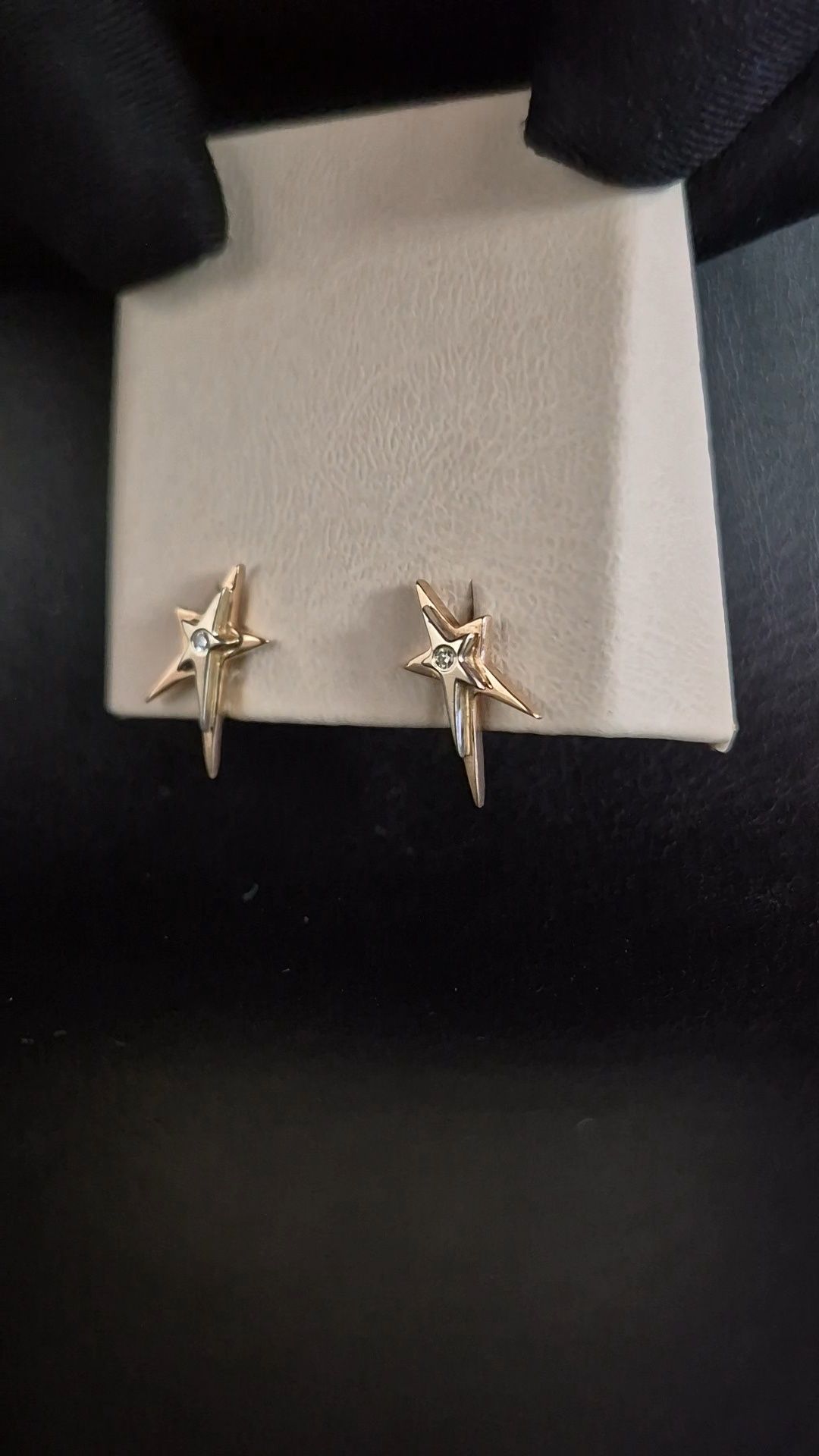 Сережки золото біле 585