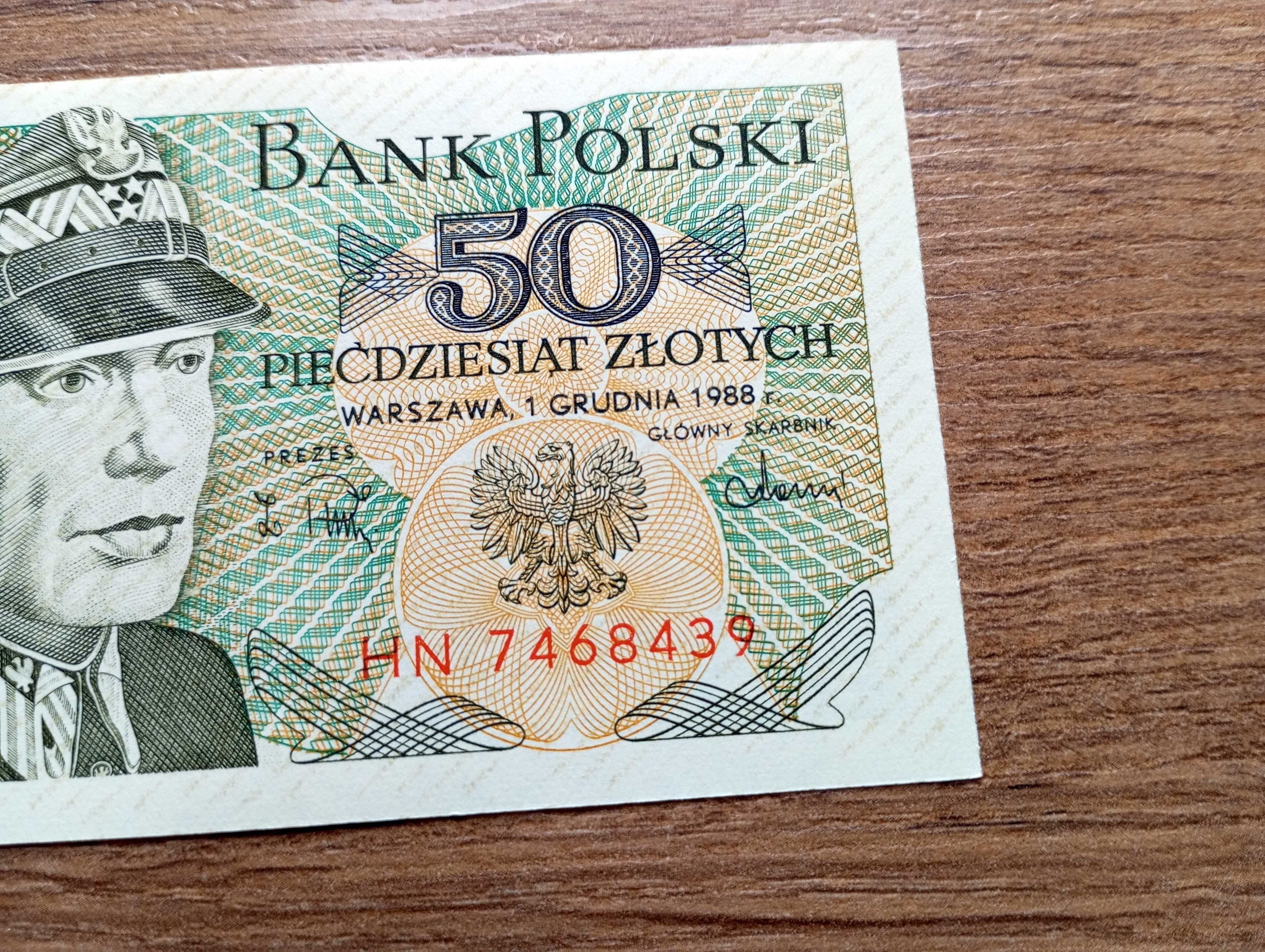 Ciekawy Destrukt  50 zł 1988  - HN -  st.1 UNC