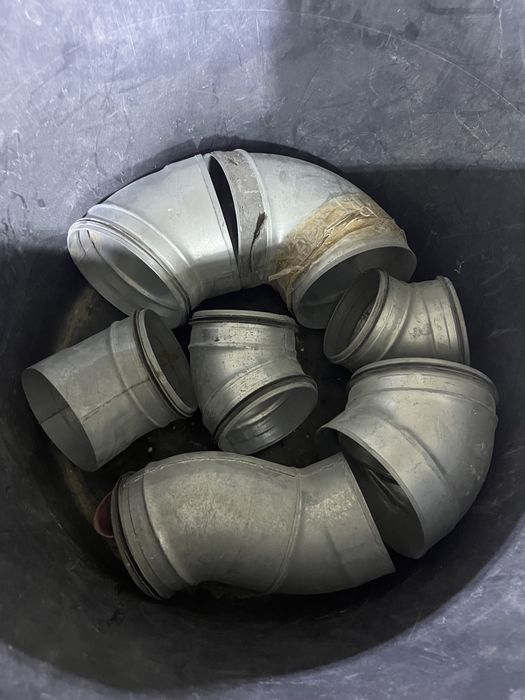 Redukcja wentylacja rekuperacja 150 trójnik rura spiro ocynk kolano