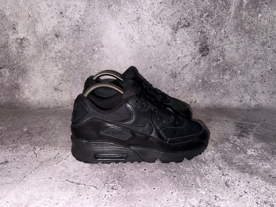 Nike Air Max 90 Mesh (Чорні Шкіряні Кросівки Найк 95 97 tn dn )