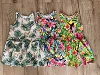 3 śliczne letnie sukienki H&M 98/104 kolekcja limitowana