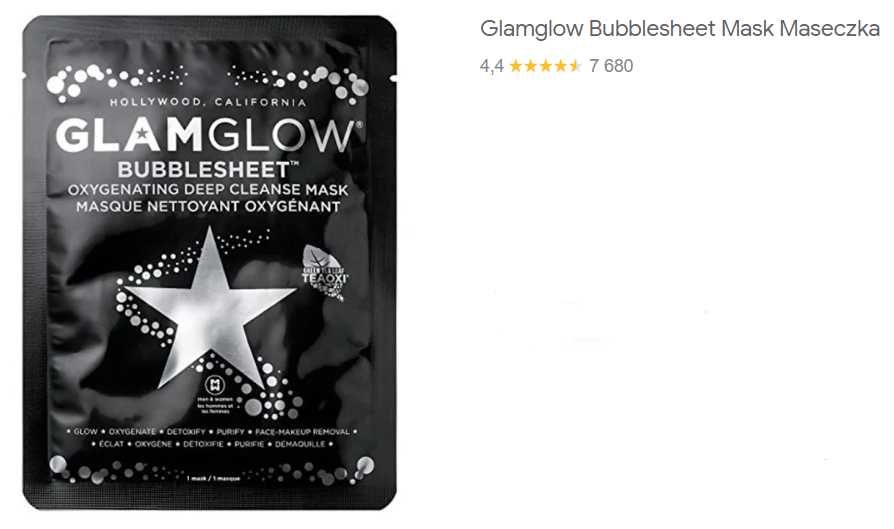 GLAMGLOW Bubble Sheet Mask. Maska w płachcie