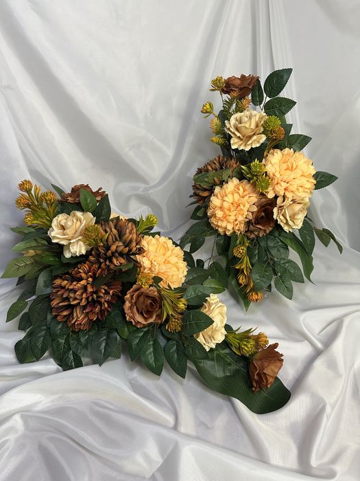 Kompozycja nagrobna komplet wiązanka bukiet na cmentarz grób