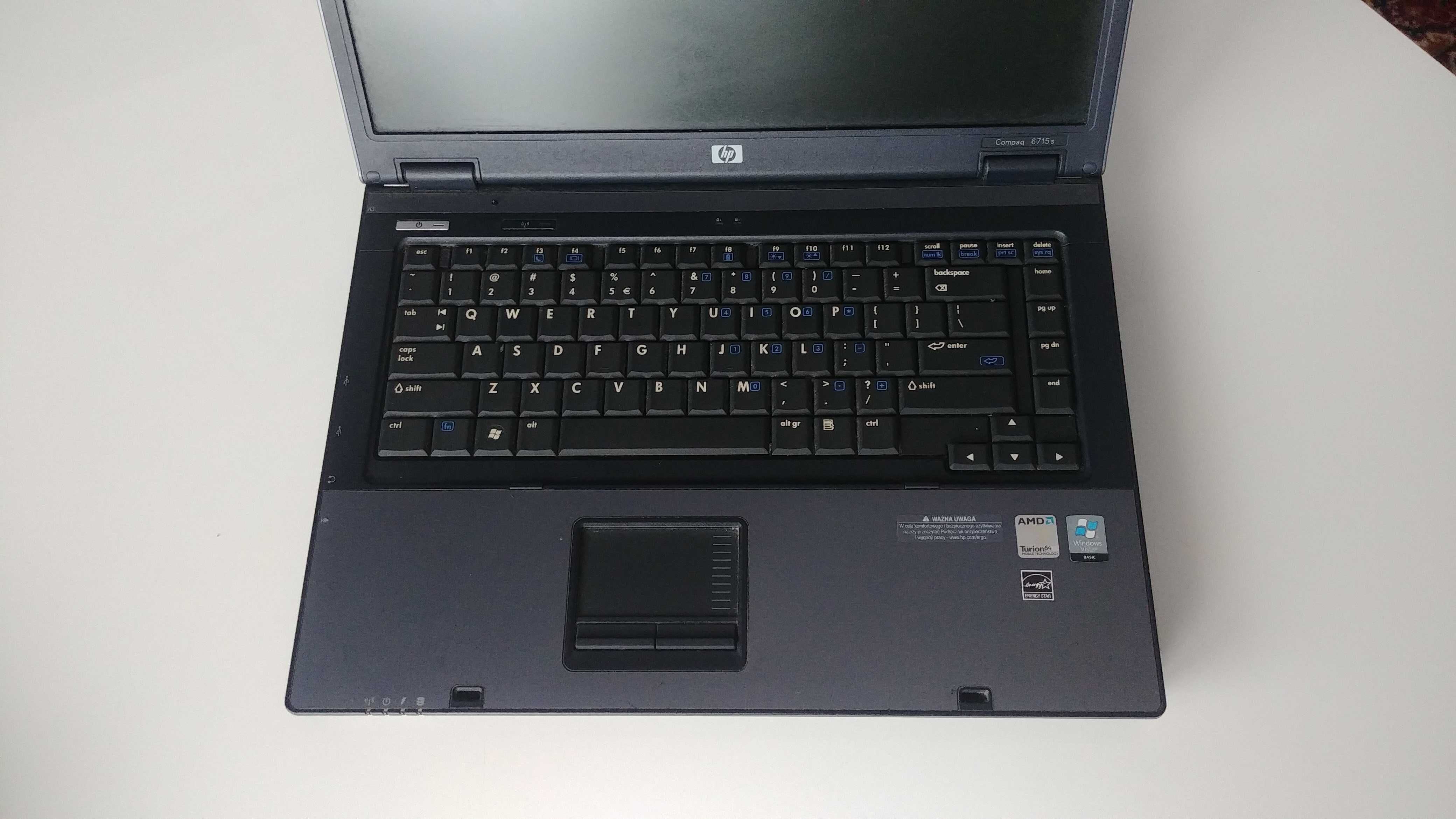 Compaq 6715s uszkodzona matryca na części