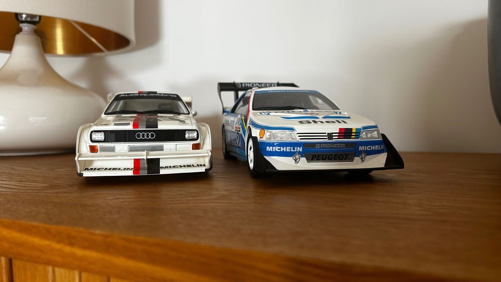 Coleção Pikes Peak (1/18) - Audi S1 e Peugeot 405