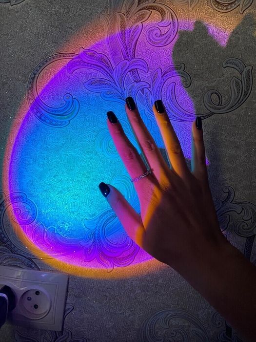 Настільна лампа - проектор юсб різнокольрова неонова