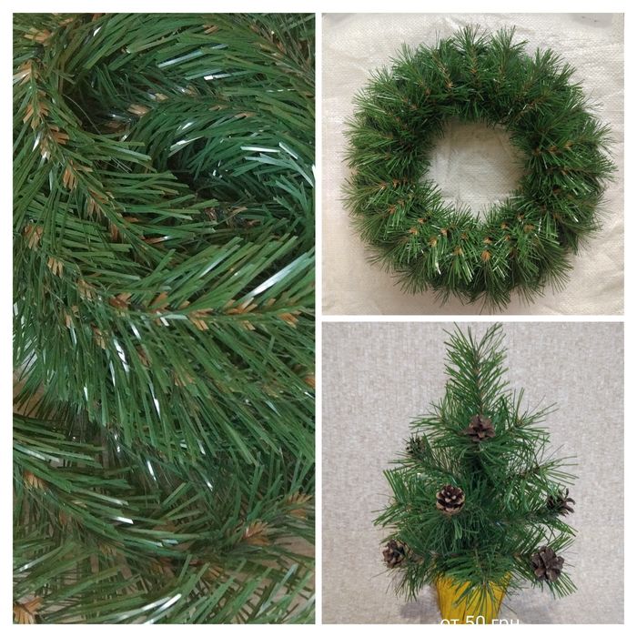 Поделки в школу Штучна Хвоя Ялинки Искусственна хвоя Новорічні Поробки