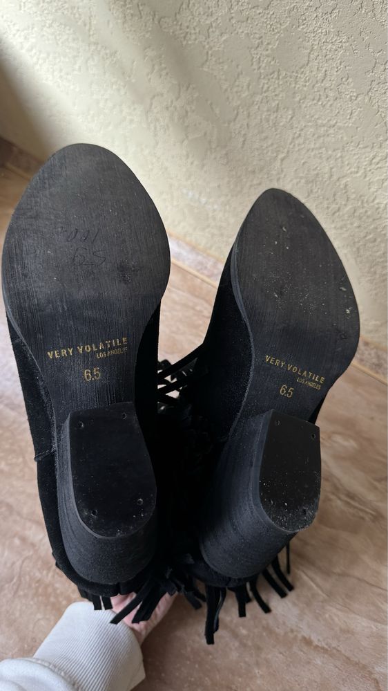 Казаки, чорні замшеві черевики ботінки 37 розмір