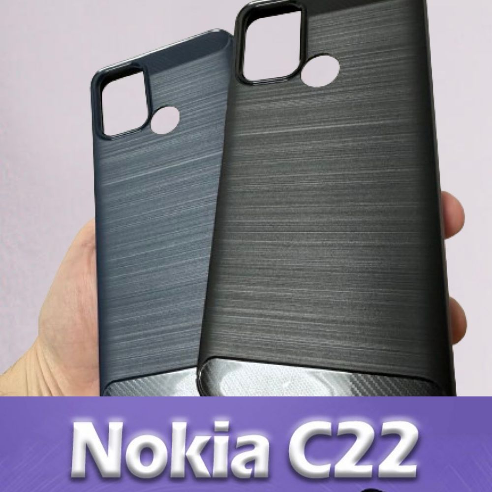 Чехол для Nokia C22 Silicone Carbon / чохол для нокіа с22 / нокиа с22