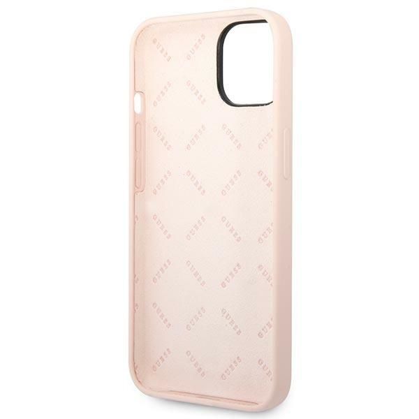 Guess Etui Silicone Triangle do iPhone 14 Plus / 15 Plus 6,7" Różowe