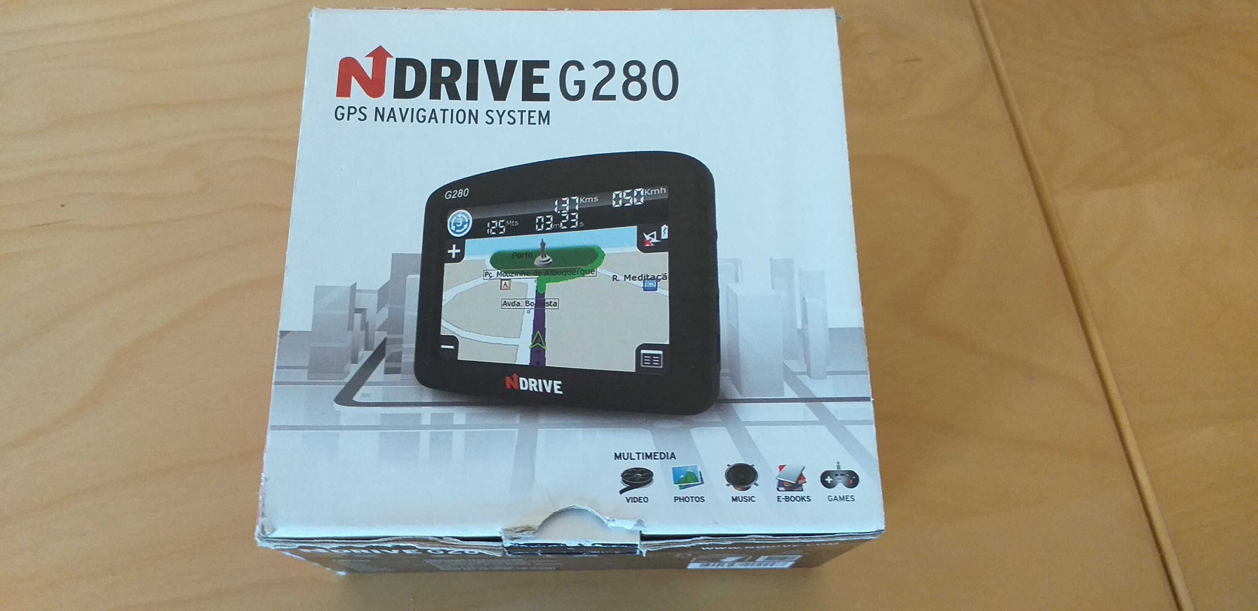 GPS NDRIVE G280 mais carregador mais suporte auto