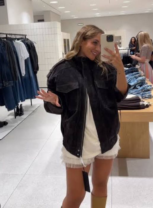 Серая куртка замш Zara 4341/770 размер XS и S в наличии Киев