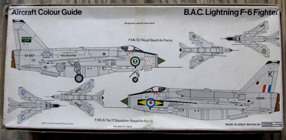 B.A.C. Lightning F - 6 , 1:72, Frog, vintage, UNIKAT