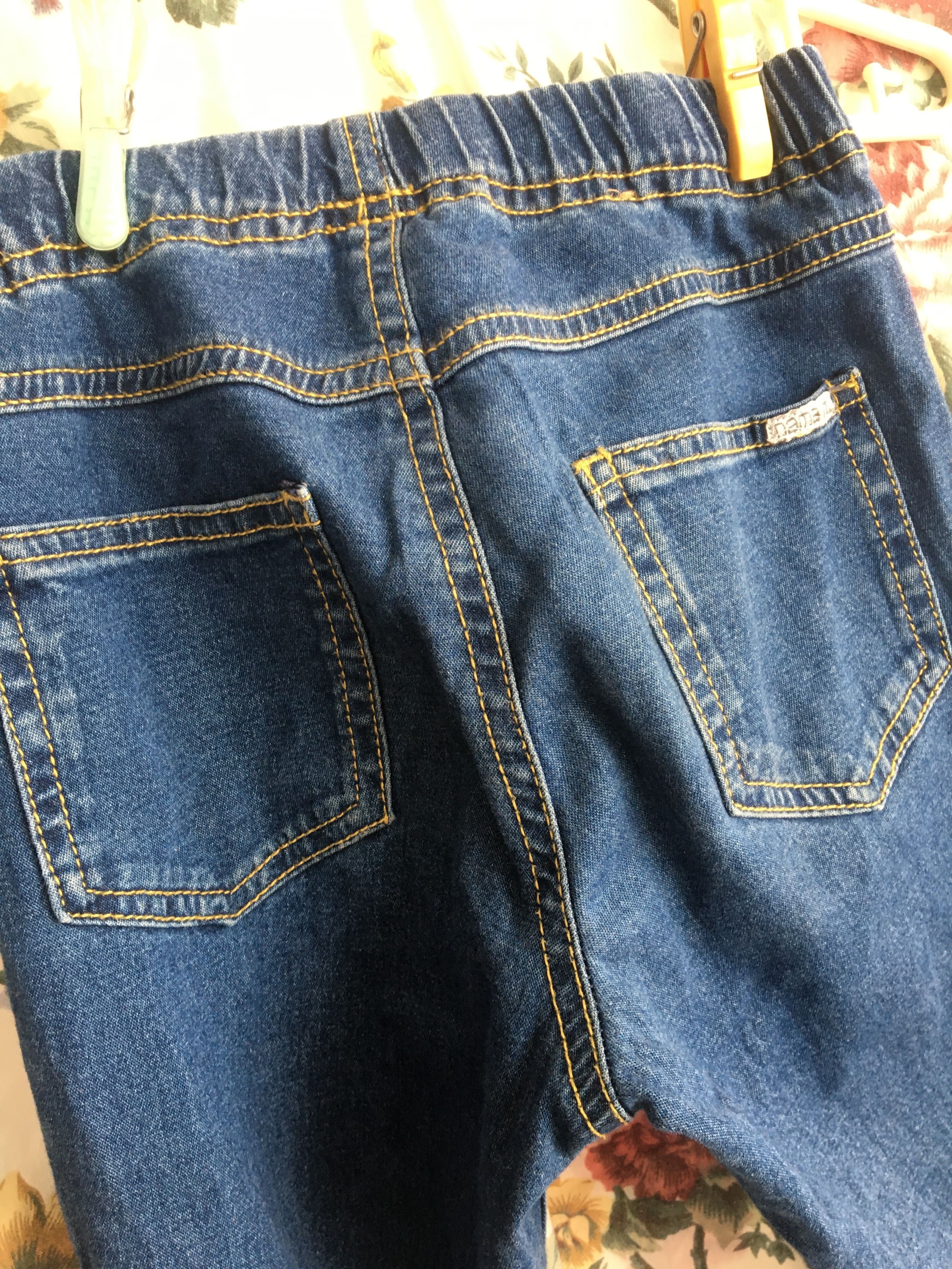 Name it, 134/140, tregginsy jeans elastyczne, pas regulowany
