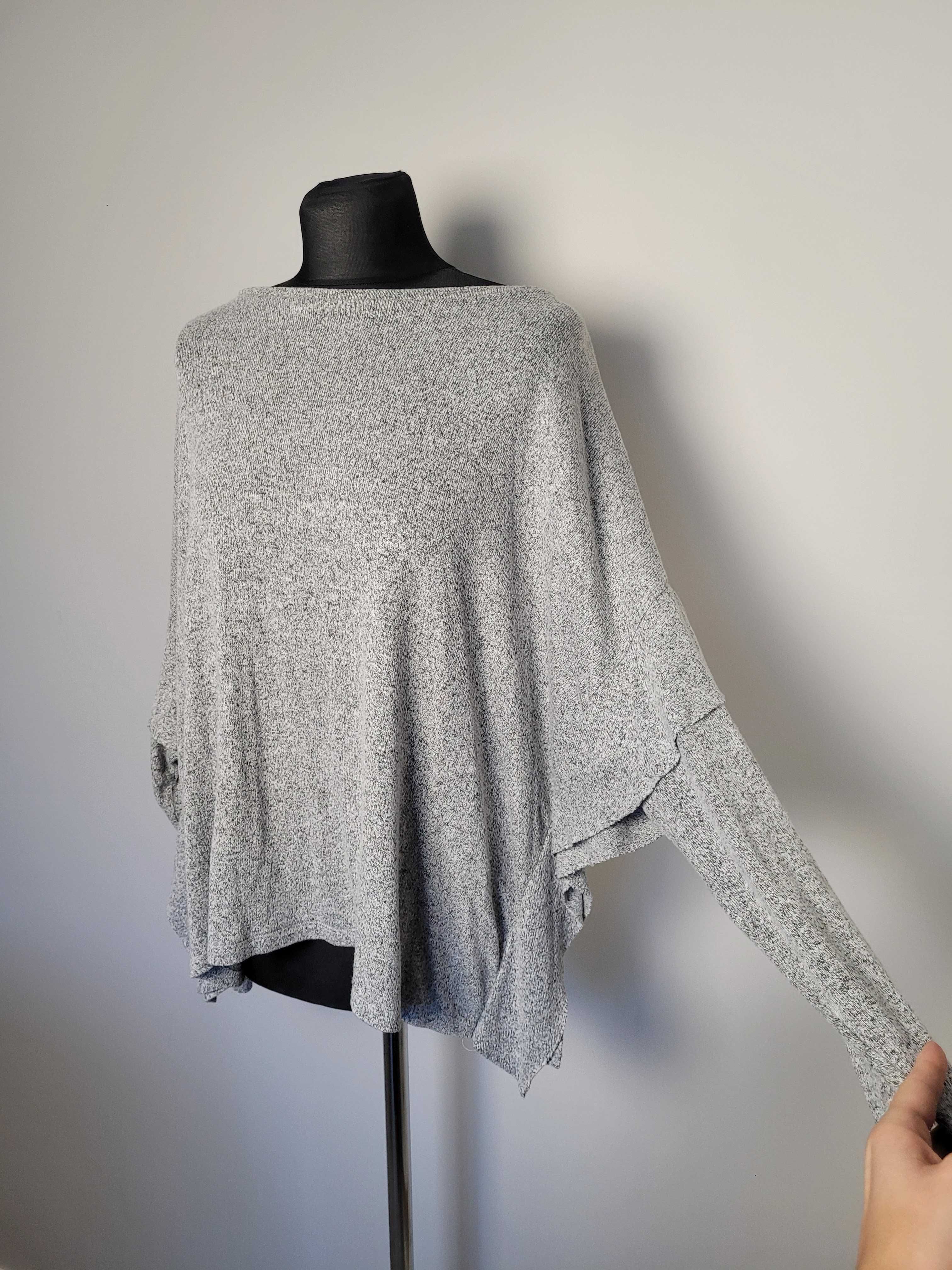 Sweter oversize nietoperz wiskoza H&M luźny na jesień jesienny M