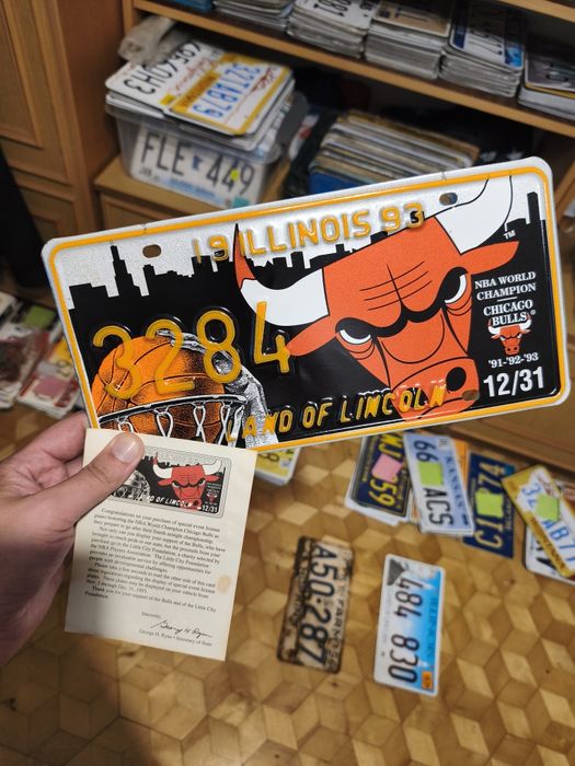 Tablica USA Chicago bulls z certyfikatem oryginał polecam Illinois