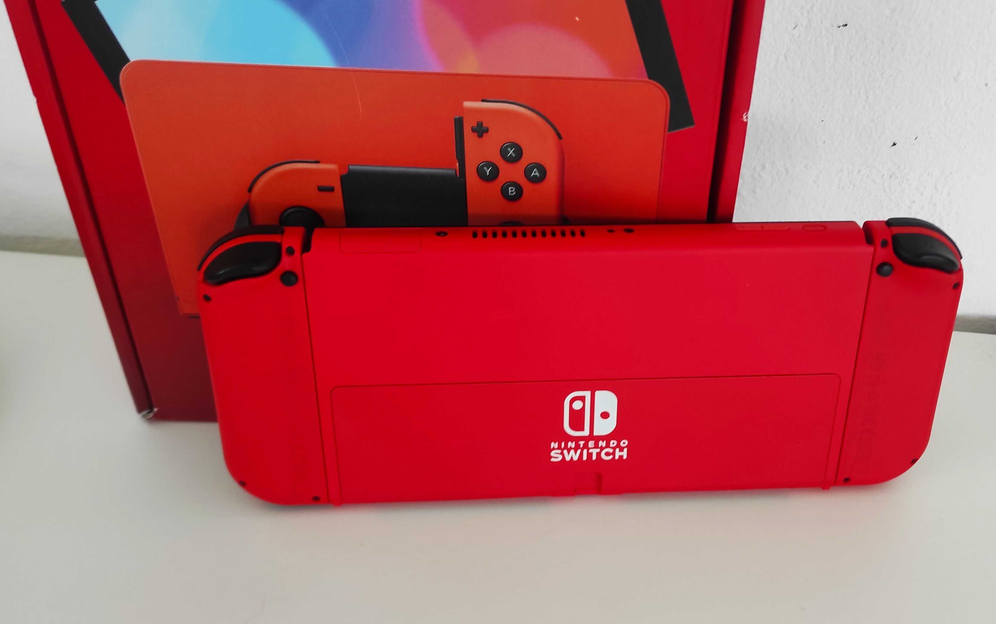 Nintendo Switch Oled - Edição Especial Mario - Desbloqueada CFW -