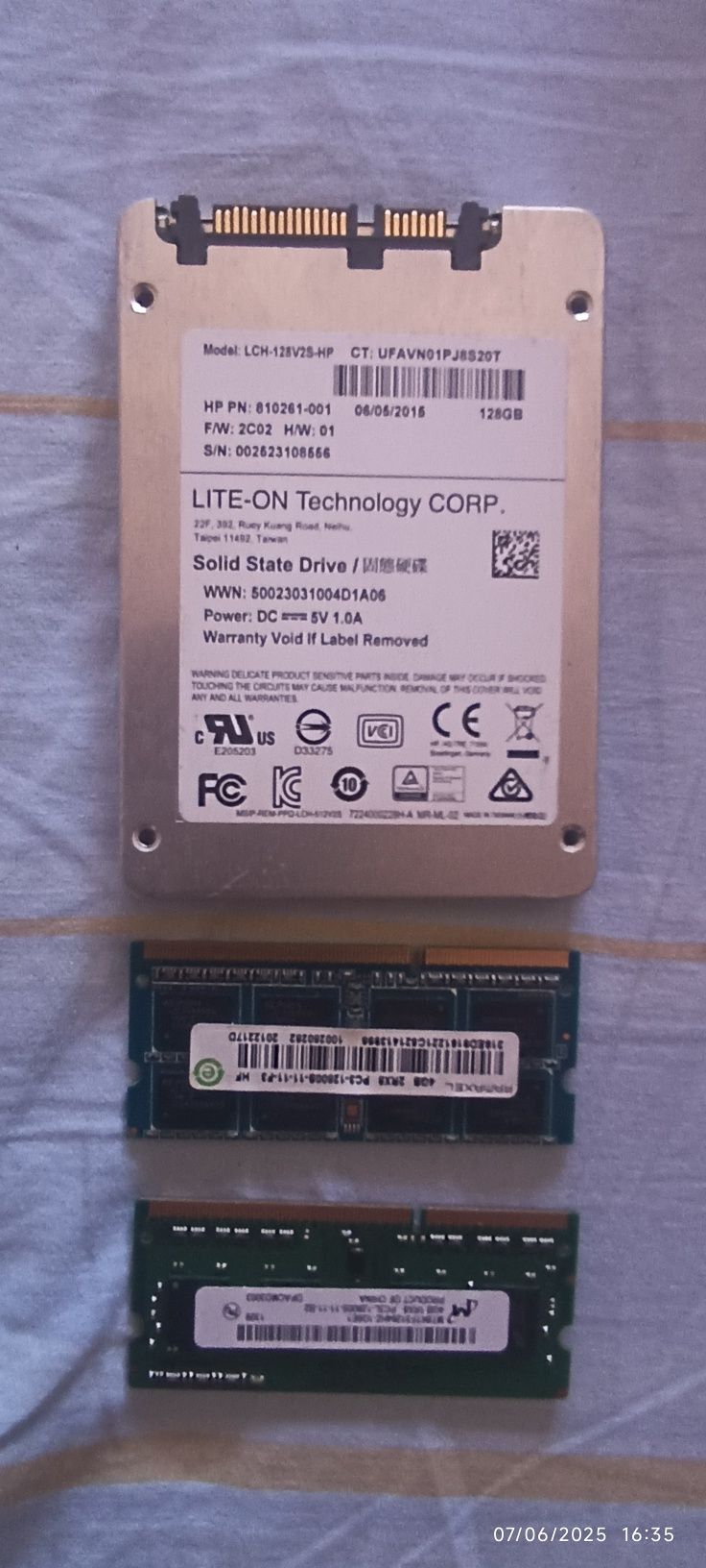 HD SSD 128gb + 02 memória DDR3 4gb