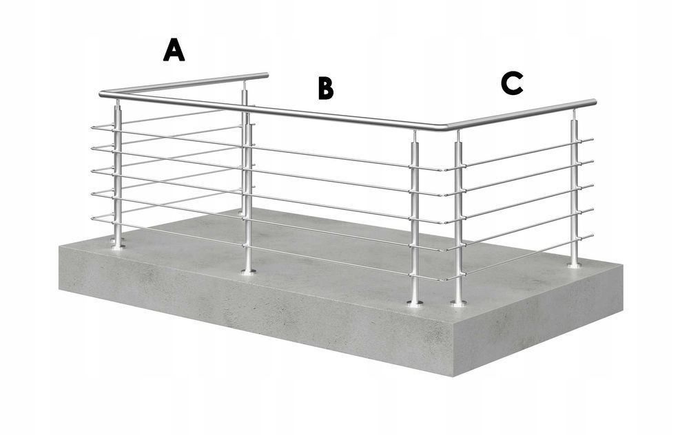 Barierka balustrada balkonowa nierdzewna - 10m Samodzielny montaż HIT!