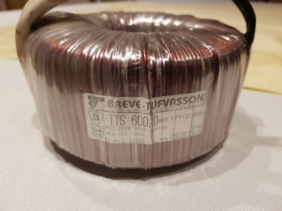 Tranformator toroidalny Breve 600W