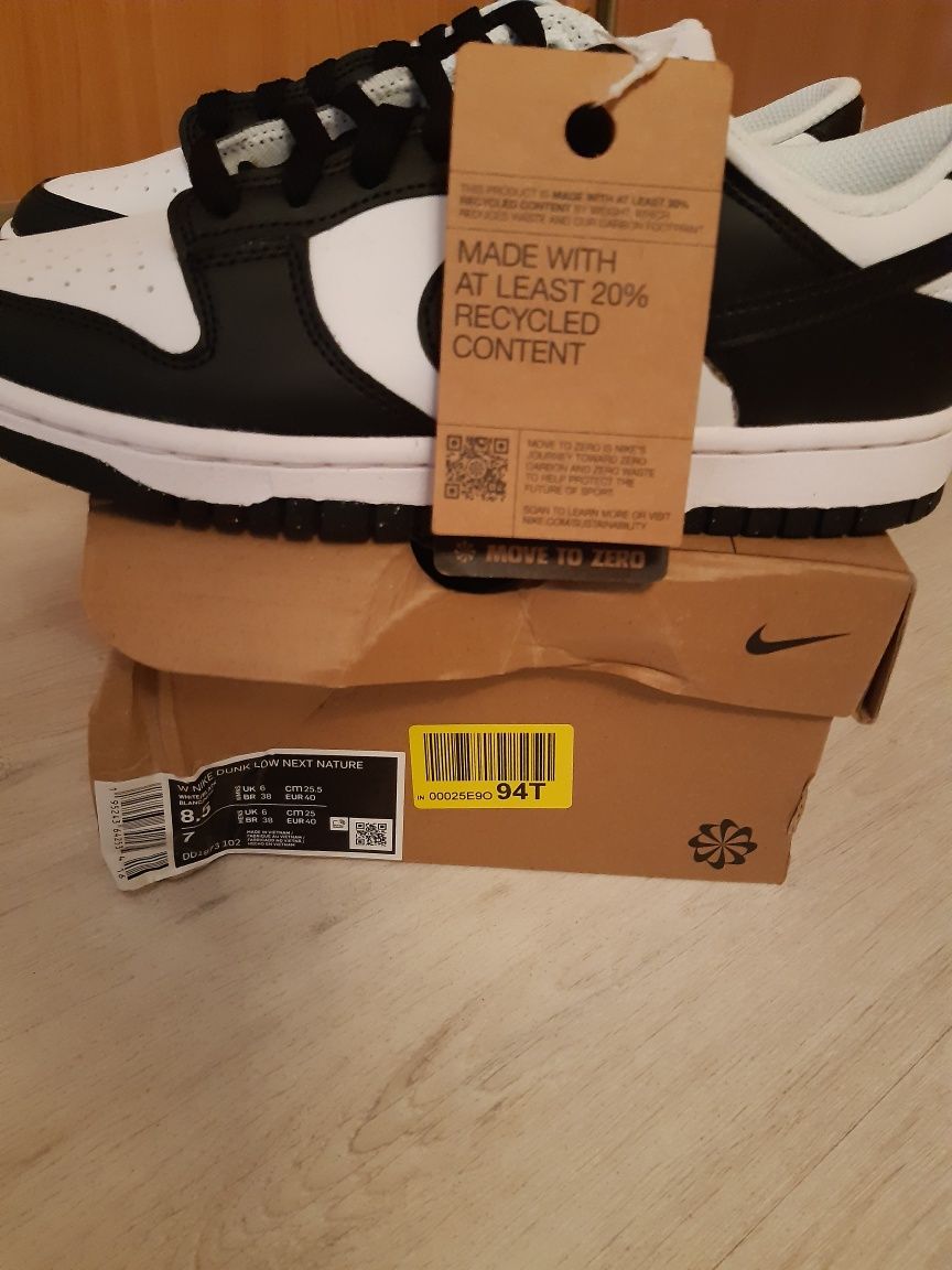 Oryginale Nike Dunk Low Next Nature "Panda" r.40