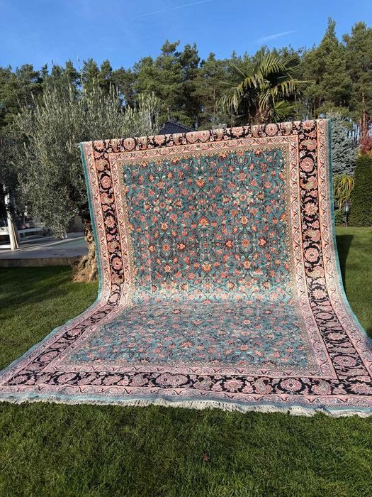 Nowy Jedwabny r.tkany dywan perski GHOUM / Qom 445x300 galeria 65 tyś