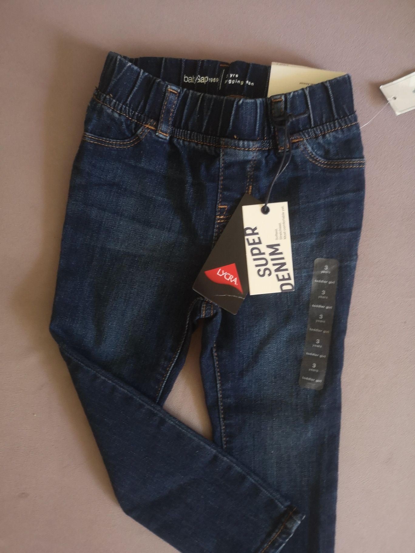 Spodnie jeansowe babyGap, 98-104 cm, dziew. 3 lata, nowe