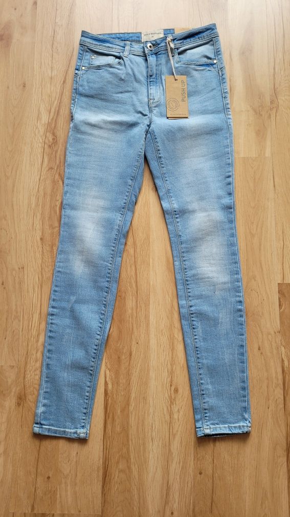 Spodnie damskie jeansy push up skinny S 36