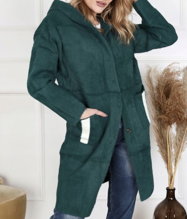 Ciepły płaszcz alpaka