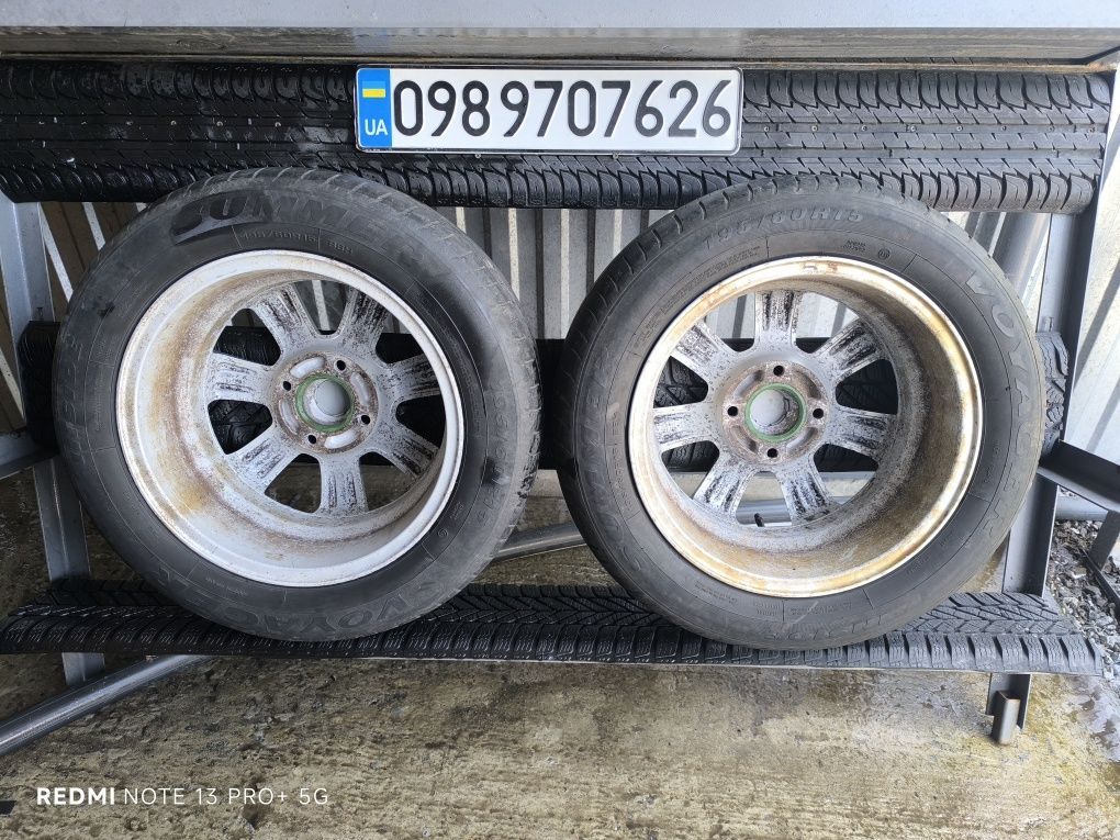 Колеса R15 4x114.3 6.5J ET40 ЦО 72.6 (67.1) мм літо 195/60R15