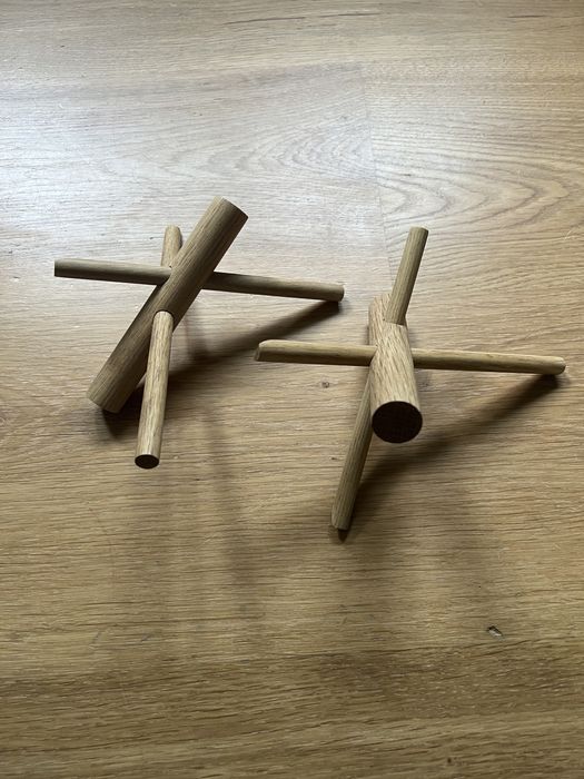 2 wieszaki drewniane naturalne norman copenhagen sticks hooks nowe