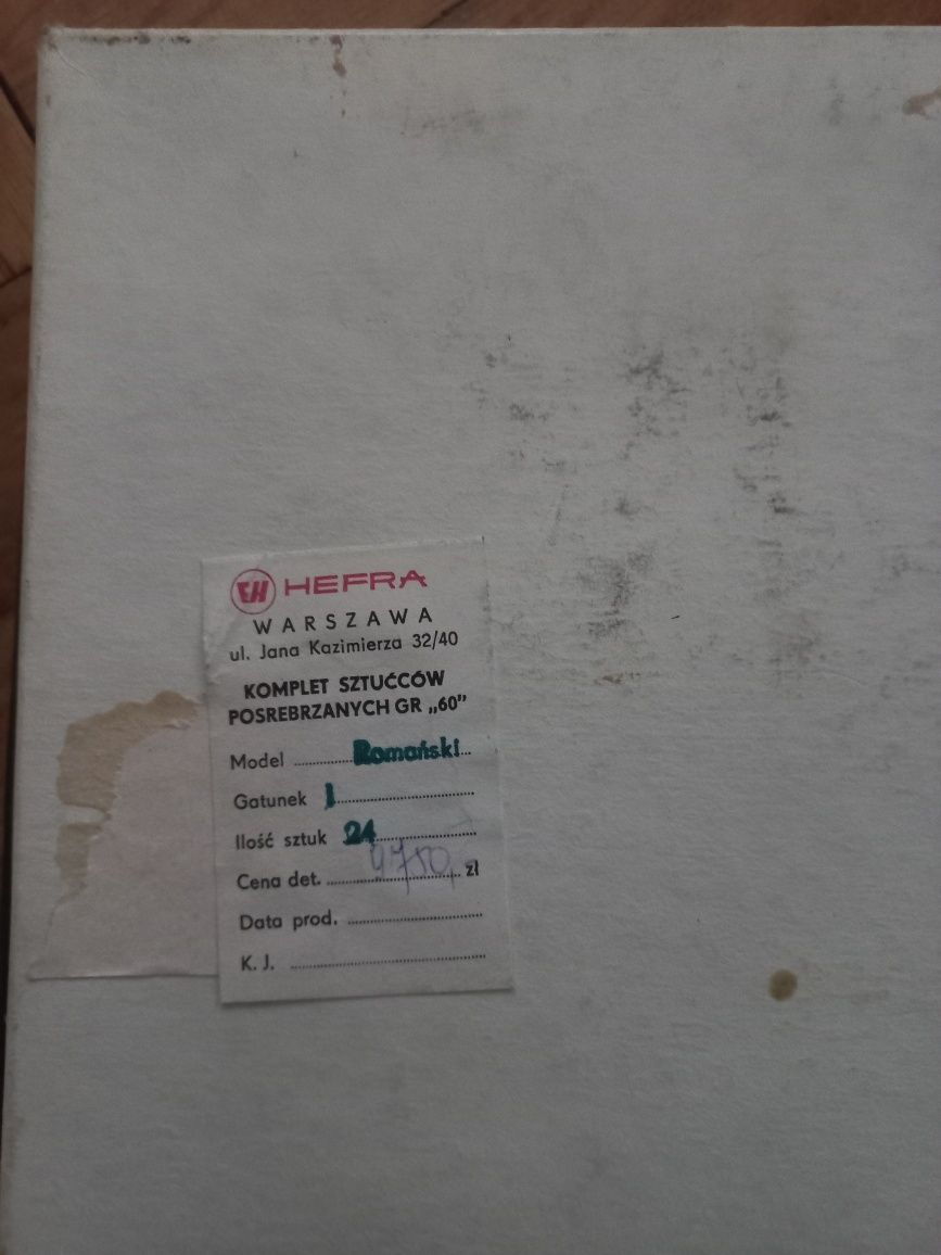 Sztućce posrebrzane 24 Hefra