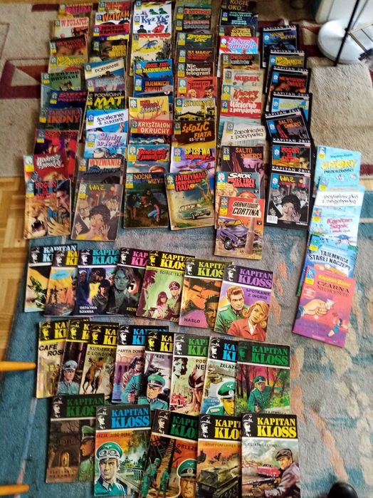 85 komiksów komplety kapitan Żbik Kloss Szpic stany dobre