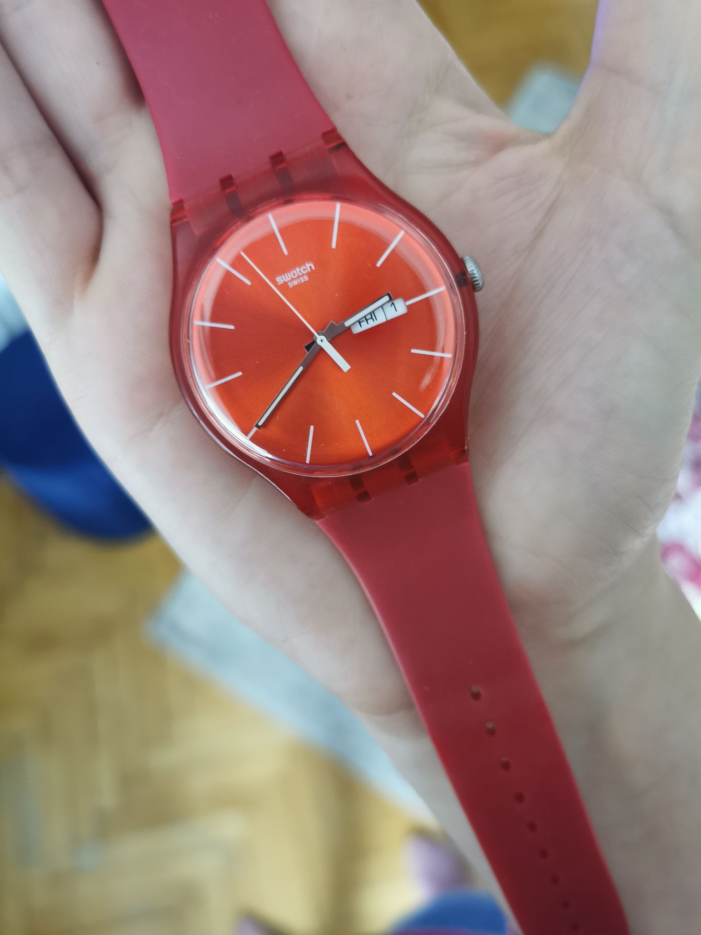 Zegarek swatch New gent czerwony Red rebel unisex