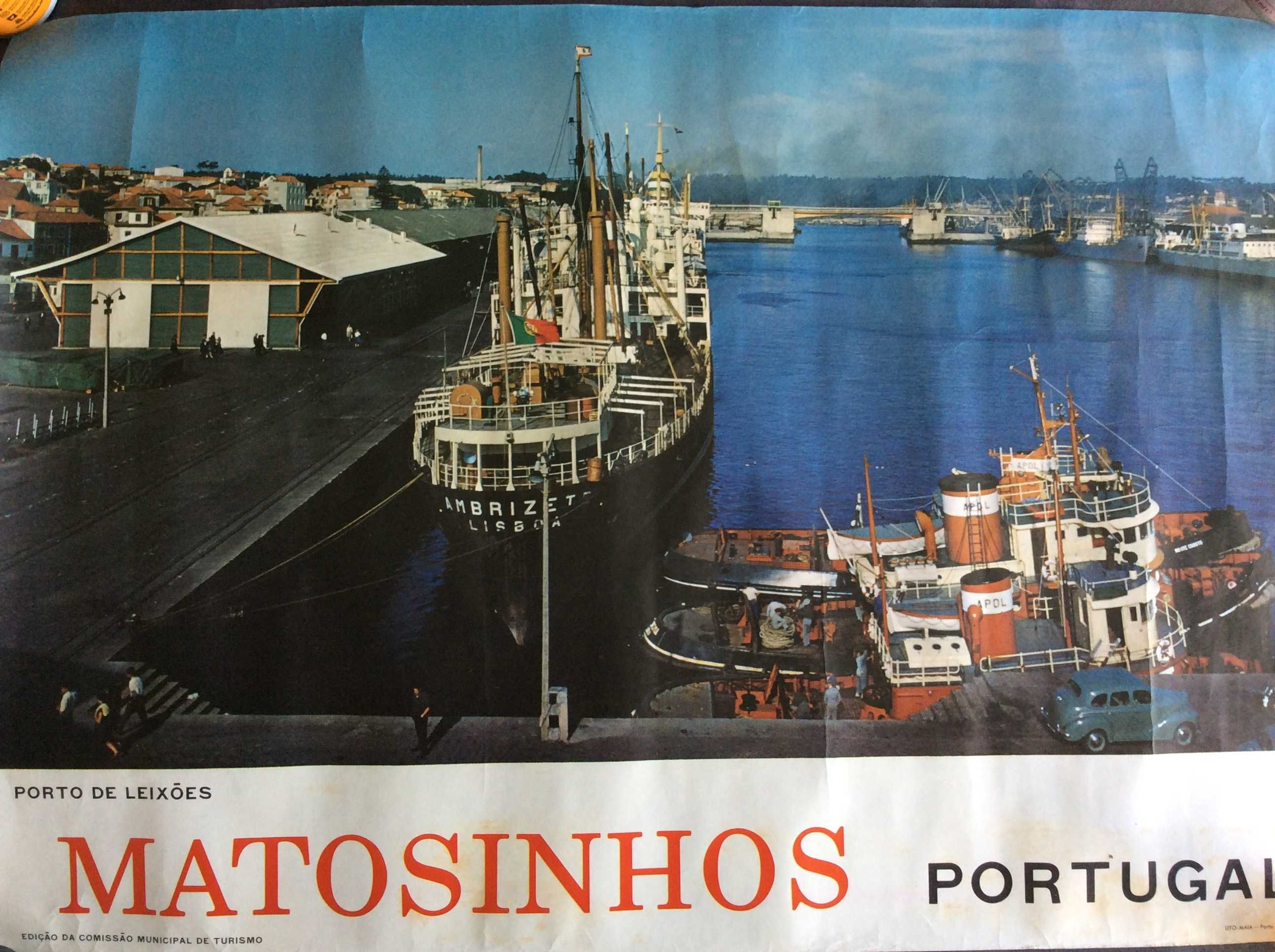 Cartaz. Porto de Leixões - .Matosinhos, Ano 1966.