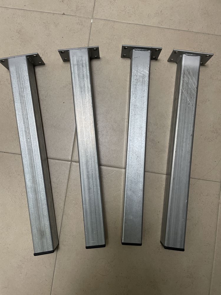 Pés oara mesa de metal galvanizado