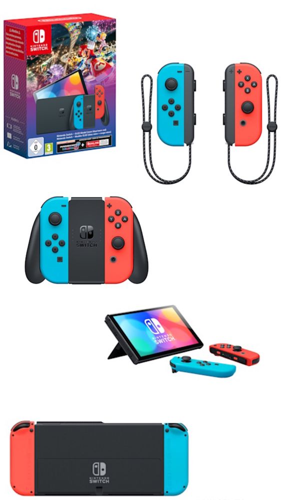 Консоль Nintendo Switch Oled Red/Blue + Mario Kart 8 Deluxe