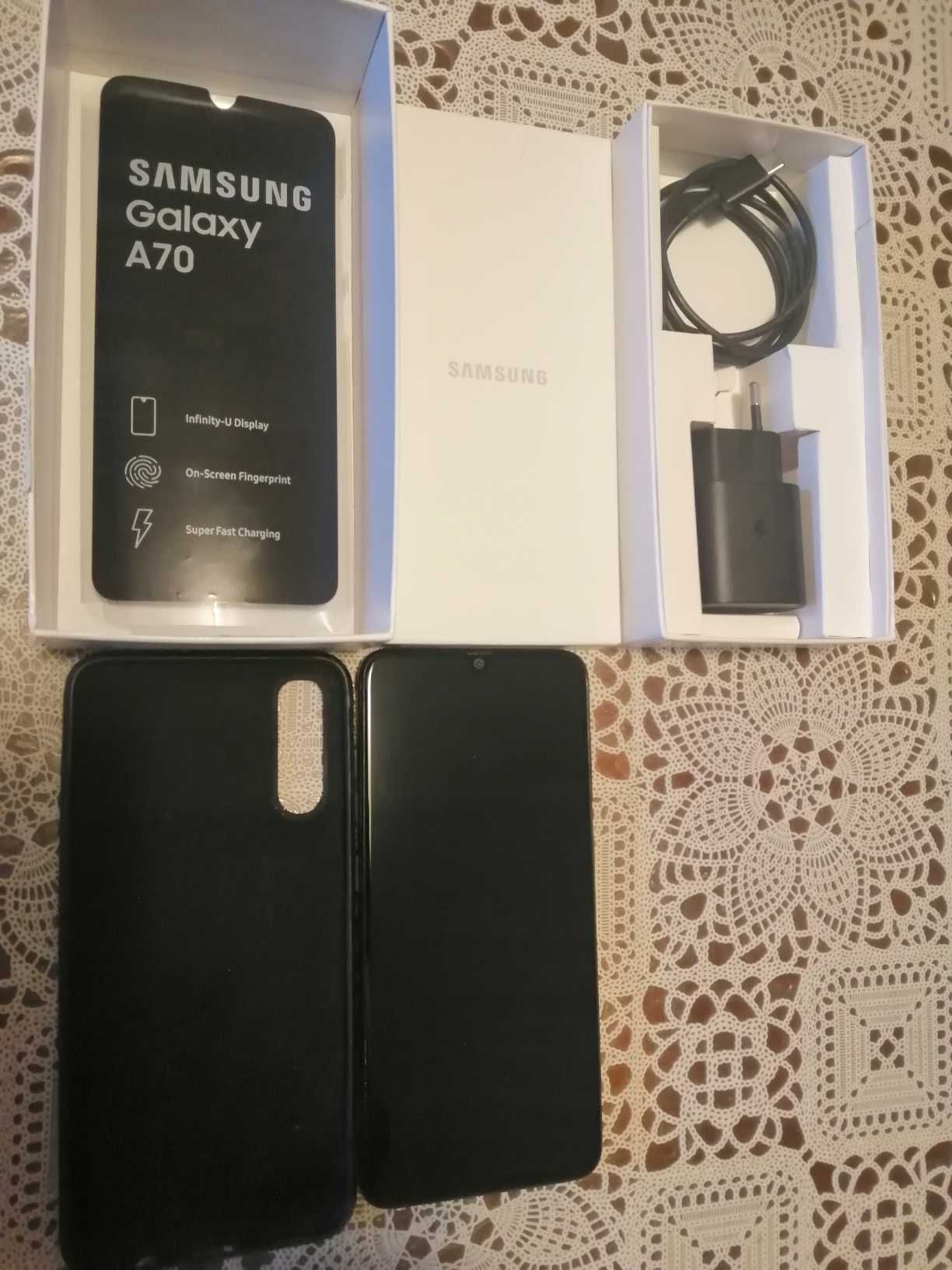 Smartfon Samsung Galaxy A70, 128 GB/6 GB RAM, czarny, uszkodzony