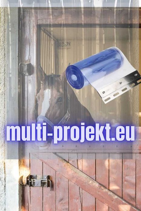 Osłona do stajni z pasów PCV dla koni. Ochrona przed zimnem, cała PL