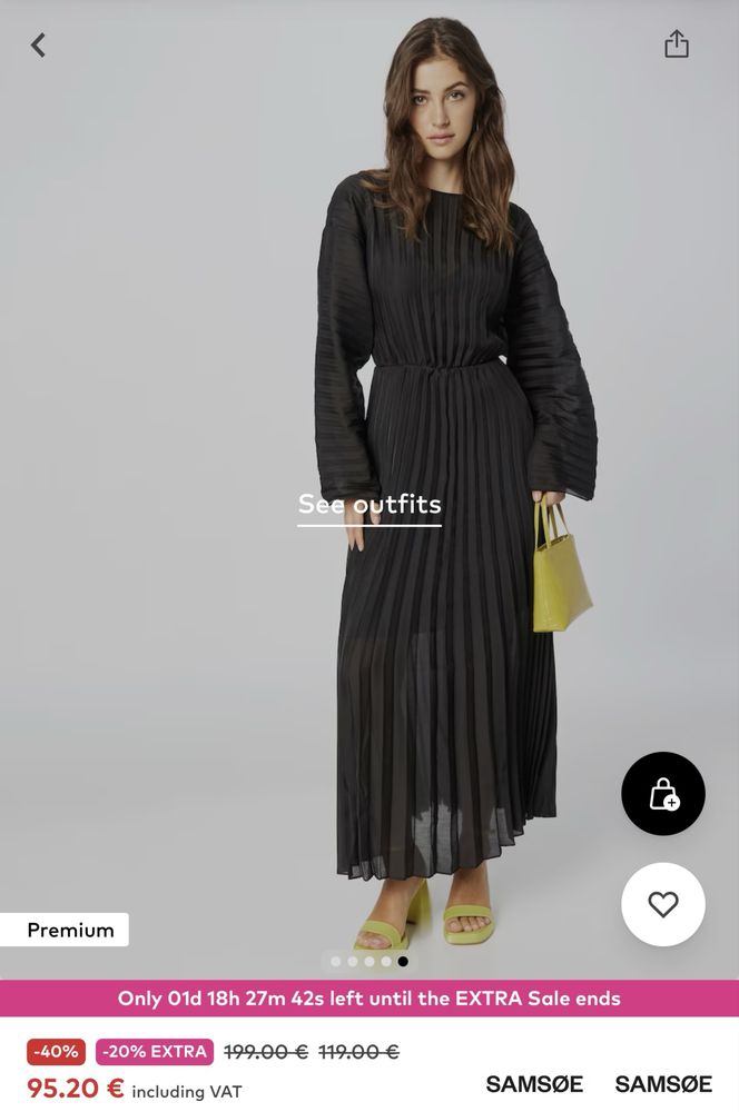 Сукня SAMSOE SAMSOE чорна  Maxi