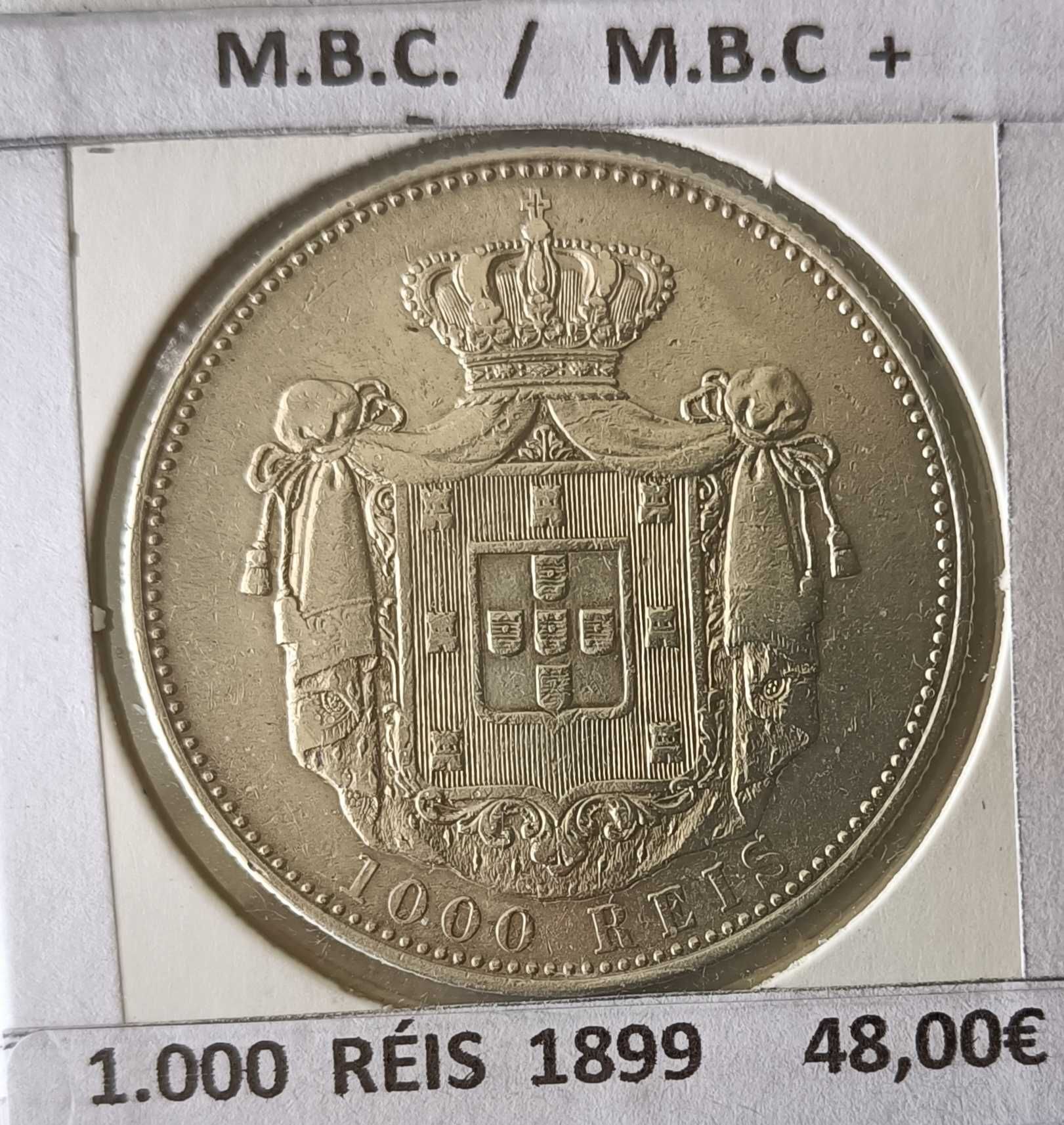 10 Tostões 1.000 Réis Prata  D. Carlos I  Rei de Portugal  4ª Dinastia