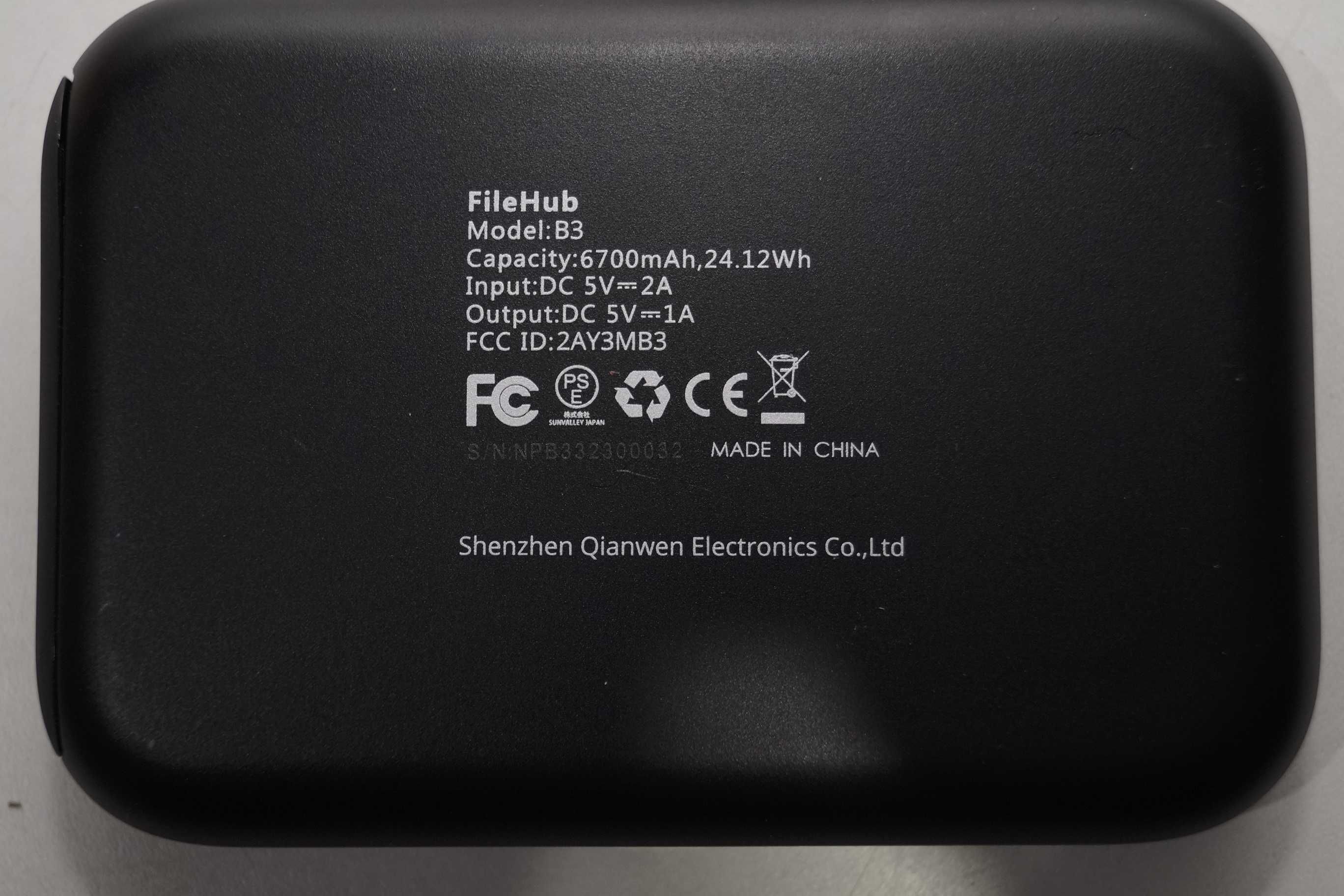 Filehub przenośny router podróżny SD USB NewQ B3 WiFi