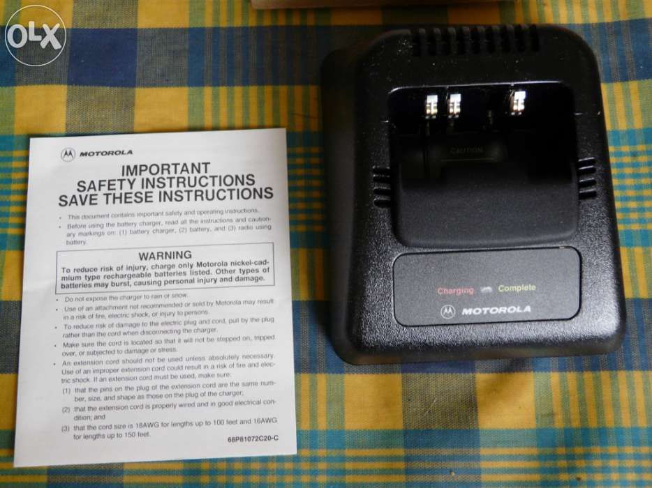 motorola carregador walkie talkie