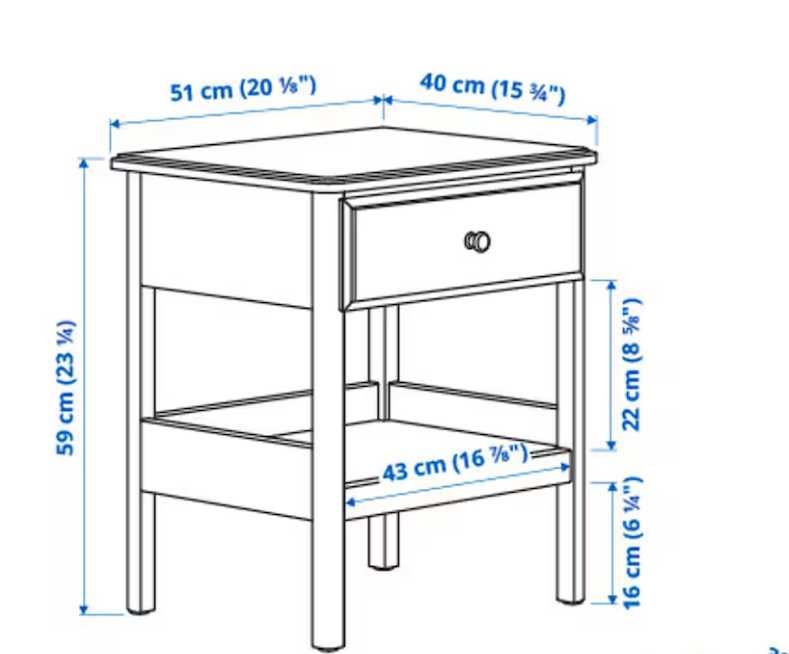 Mesa de cabeceira TYSSEDAL