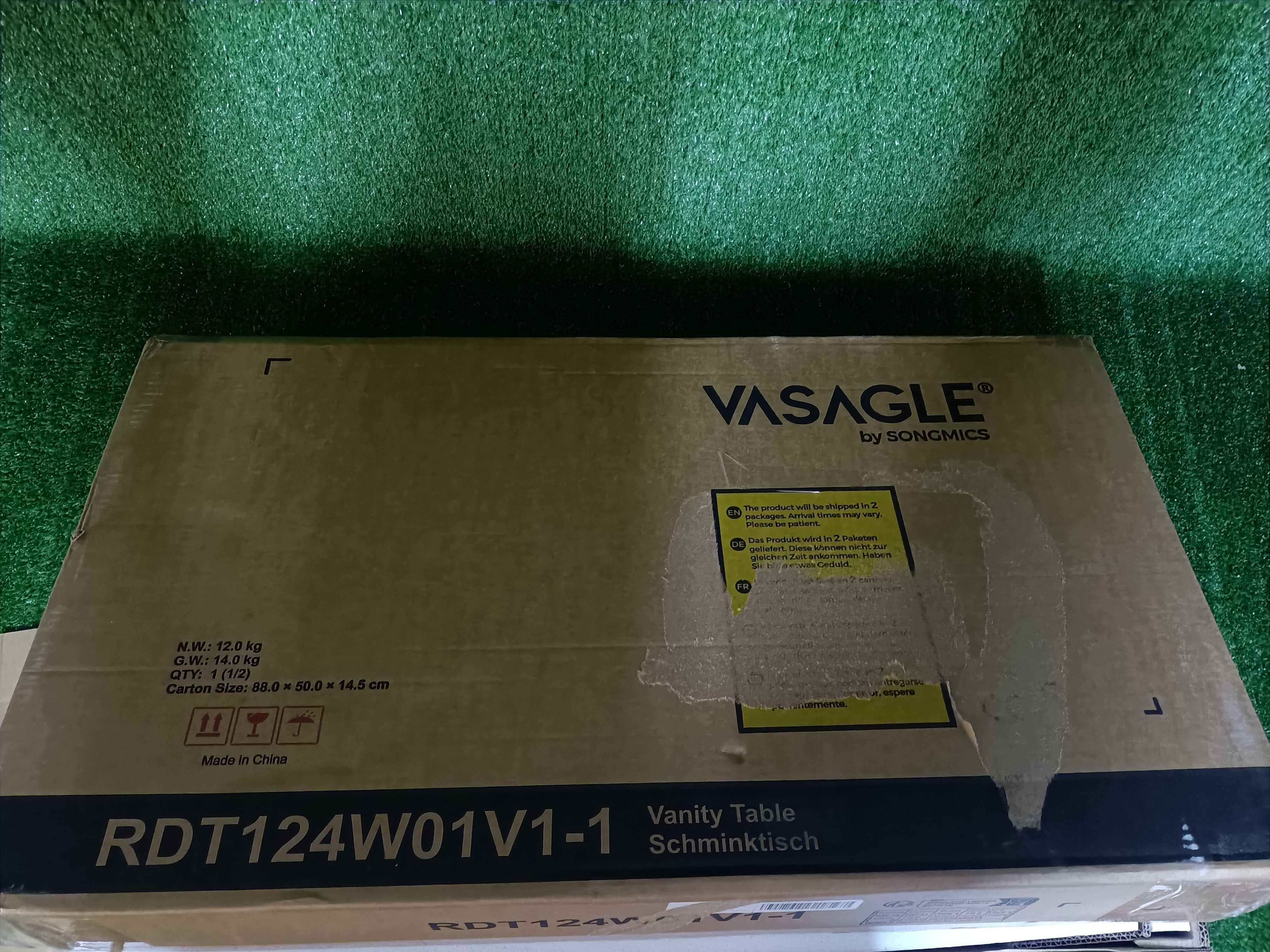 Toaletka VASAGLE z oświetleniem LED nowoczesna chmura biała