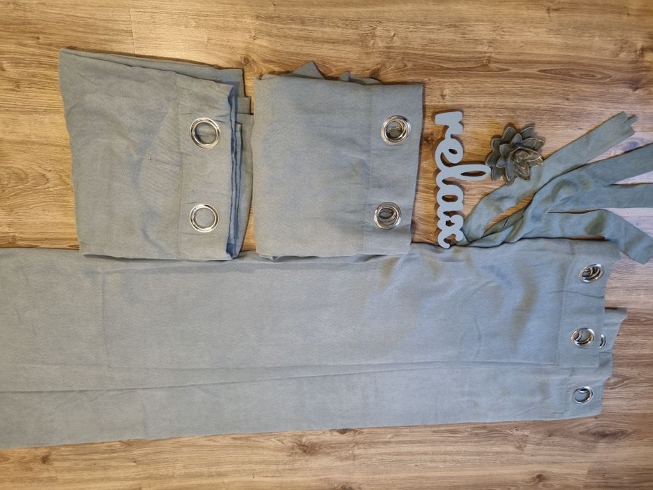 Zasłony welurowe zaciemniające - 4 SZT. TURKUS/MORSKI 135X240